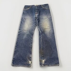 Vintage Levis 517 Boot Cut Jeans 36x30 Perfect Fade Blue Distressed Worn Y2K '02